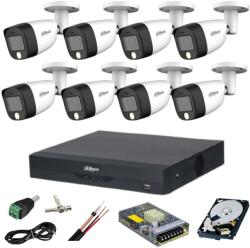 Dahua megfigyelő rendszer 8 kamera 5MP Dual Light IR 20m WL 20m DVR 8 csatornás tartozékokkal és 2TB HDD-vel (RVN-41757-)