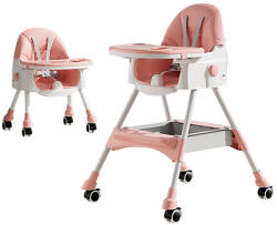 Pro-Tech KIDS Gyerek etetőszék, dönthető - púderrózsaszín