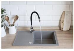 Laveo HUNTER Gránit mosogató: egymedence csepptálcás, szürke (SRU_511T)