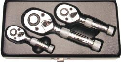 BGS technic Rövid racsnis hajtószár készlet, 72 fog 1/4" - 3/8" -1/2" dobozban (BGS-215) (BGS-215)