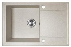 Laveo HUNTER Gránit mosogató: egymedence csepptálcás, bézs (SRU_411T)