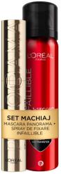 L'Oréal Set Spray de fixare rezistent la transfer Infaillible 3 Second Setting Mist 75ml + Mascara Panorama By Volume Million Lashes Black 9.9ml, L'Oreal Paris