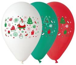 Gemar Mikulás mintás ünnepi lufi - 5 db-os (204942)