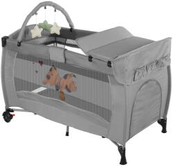 Timeless Tools Utazóágy pelenkázó lappal játékhíddal szürke HOP1001795 (HOP1001795)