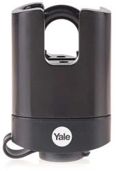 Yale Y221B/52/125/1 Fekete időjárásálló acél lakat kengyelvédelemmel Y221B521251 (Y221B521251)