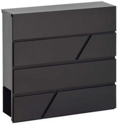 Picco Mario modern postaláda újságtartóval Fekete (PI0037)