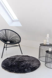  Shaggy Szőnyeg Super plüss (D. Grey) Kerek 67cm Sötét Szürke
