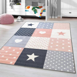  Gyerek Szőnyeg Púder szürke csillagos 80x120cm