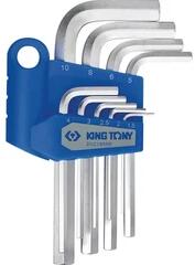 KING TONY rövid imbuszkulcs készlet 1, 5-10 mm, 9 részes (20219MR)