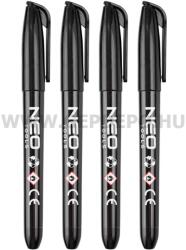 NEO TOOLS fekete jelölőfilc, normál hegyű, felrázandó 4db (13-856)
