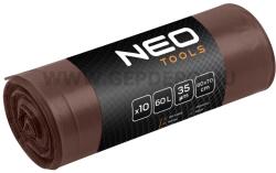 NEO TOOLS erősített szemeteszsák 60L 60x70cm húzószalagos 10db (15-993)