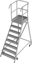 KRAUSE Stabilo egy oldalon járható gurítható dobogó R13 profilrács lépcsőfokokkal, 1x8 (821300)