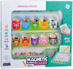 Bufnitel Tablita de desen Bufnitel Tablita de desen 2 in 1 cu magneti - Culori si numere, joc educativ, dezvoltare motricitate fina (EDUC-CH1152) Jucarii de constructii magnetice