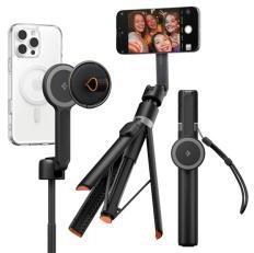 Spigen S581W szelfibot (univerzális, tripod állvány, állítható, bluetooth távkioldó, MagSafe, 27.8-1