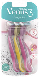 Gillette Egyhasználatú női borotvák Venus 3 Dragonfruit 3 db