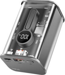 LogiLink PA0306 Power bank 10000 mAh, 1x USB-A, 1x USB-C, kijelzővel, PD & QC, transzp (PA0306)