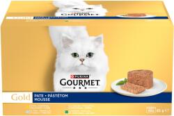 Gourmet Gold Mousse pástétom mix - csirke, pulyka, tonhal nyúl 48 x 85 g
