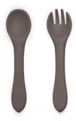 Petite&Mars Take&Match Silicone Cutlery étkészlet Bitter Cocoa 6m+ 2 db