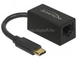 Delock Átalakító USB 3.2 Gen 1 Type-C to Gigabit LAN kompakt, fekete (DL66043) (DL66043)