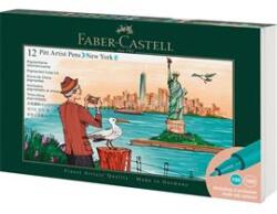 Faber-Castell New York 12 db-os művészfilctoll készlet (FABER-CASTELL_FC267135) (FABER-CASTELL_FC267135)