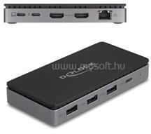 Delock USB Type-C dokkolóállomás 4K - hoz kettős HDMI MST / USB / Gibabit LAN / PD 3.0 85 W (DL88271) (DL88271)