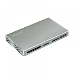 LogiLink USB 3.2 Gen1. 5-in-1 card reader(SD- microSD- MS- CF and M2) aluminum ezüst (CR0048)