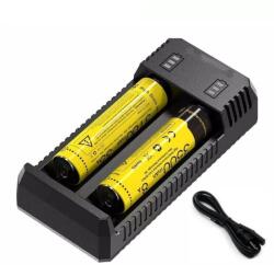 VTM Töltő 2 db Li-ion Ni-MH Ni-Cd akkumulátorhoz Kijelző akkumulátor, kompatibilis a 26650 22650 18650 18490 18350 17500 14500 10440 16350 CR123-mal (FRZ-ncarcatorAcumulatoriI2)