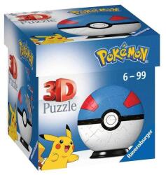 Ravensburger 55 db-os 3D puzzle - Pokémon Poké Balls - Great Ball (11265) (11265)