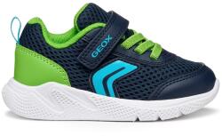 GEOX Geox, Sprintye hálós sneaker műbőr részletekkel, Élénkzöld, Tengerészkék, 20 EU (B454UC01454C0749-20)