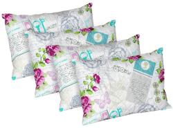 Alcam 4 db-os rózsa mintás párna szett, Alcam, steppelt mikroszálas, 50x70 cm, tarka