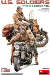 MiniArt Models 1/35 Harley-Davidson WLA motoros amerikai katonák modell kiegészítő (MI35422)