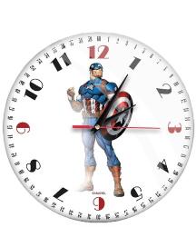 Marvel Bosszúállók falióra, Amerika Kapitány MWCCAPAM062, fehér (MALLFASHION-10634)