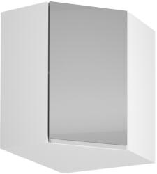 TEMPO KONDELA Felsőszekrény, fehér/szürke extra magasfényű, AURORA G60N (238090)