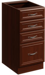 TEMPO KONDELA Alsószekrény D40S4 fiókokkal, dió Milano, SICILIA (194697)