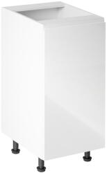 TEMPO KONDELA Alsószekrény, fehér/fehér extra magasfényű, jobbos, AURORA D40 (236730)