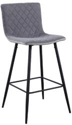 TEMPO KONDELA Bárszék, világosszürke/szürke/fekete, TORANA (237325)