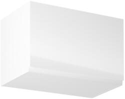 TEMPO KONDELA Felsőszekrény, fehér/fehér extra magasfényű, AURORA G60KN (236715)