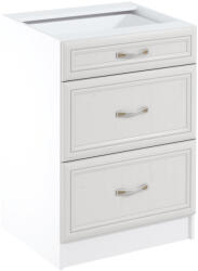 TEMPO KONDELA Alsószekrény D60S3, fehér/sosna Andersen, SICILIA (194590)