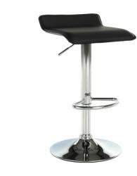 TEMPO KONDELA Bárszék, fekete textilbőr/króm, LARIA NEW (220339)
