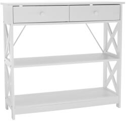 TEMPO KONDELA Konzolasztal, fehér, LOMIR (281284)