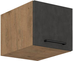 TEMPO KONDELA Felsőszekrény, tölgy lancelot/szürke matt, VEGA 40 NAGU-36 1F (239383)