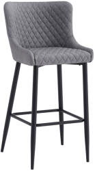 TEMPO KONDELA Bárszék, szürke/fekete, CEZARIA (275337)