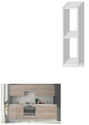 TEMPO KONDELA Felsőszekrény polccal, fehér, LINE (109190)