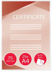 GBC Meleglamináló fólia, 75 mikron, A4, fényes, öntapadó, GBC Peel'n Stick (GBC3747527) (3747527)