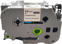 AIMO Banda laminata compatibila Brother TZe-251, 24 mm, negru pe alb, pentru semnalizare, identificare active si aplicatii industriale (BHATZE251)
