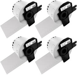 AIMO Set 4 role etichete continue compatibile Brother DK-22205, 62 mm 30, 48 m, pentru etichete personalizate, logistica si produse (BHADK22205P4)