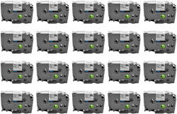 AIMO Set 20 benzi laminate compatibile Brother P-touch TZe-231, 12 mm, negru pe alb, pentru rafturi, inventariere si organizare profesionala (BHATZE231P20)