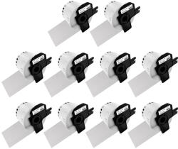 AIMO Set 10 role etichete continue compatibile Brother DK-22205, 62 mm 30, 48 m, pentru etichete personalizate, logistica si produse (BHADK22205P10)