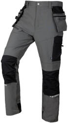 NEO TOOLS 81-296-1-M Munkásnadrág, mix&match, 4 irányú sztreccs, 230g/m2, külső csavarzsebek, cordura erősítések, szürke-fekete, m (81-296-1-M)