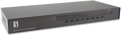 LevelOne KVM kapcsoló, LevelOne, PS/2-USB VGA, 8 port, 2048 x 1536 pixel, 1U, fekete (186620)